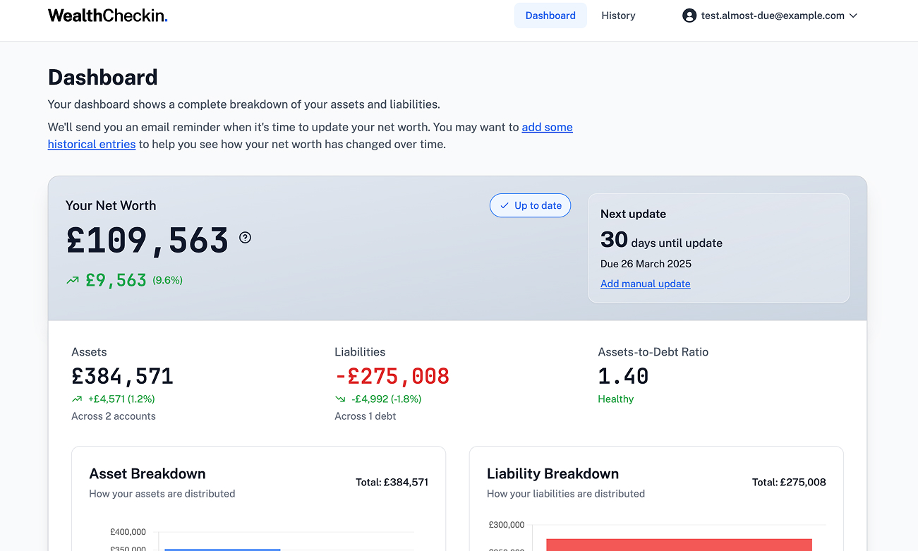 WealthCheckin - Track your net worth